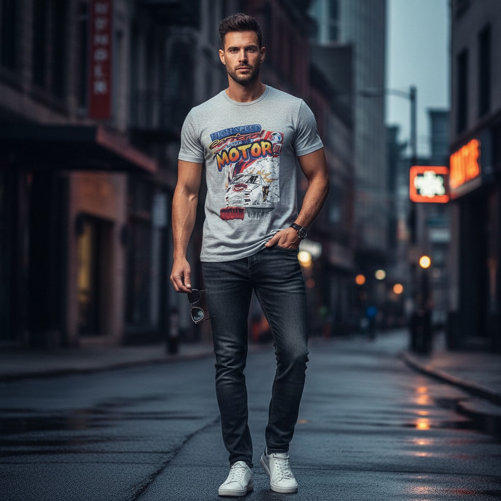 Men's Gray Unbranded Short Sleeve Tee - Size S